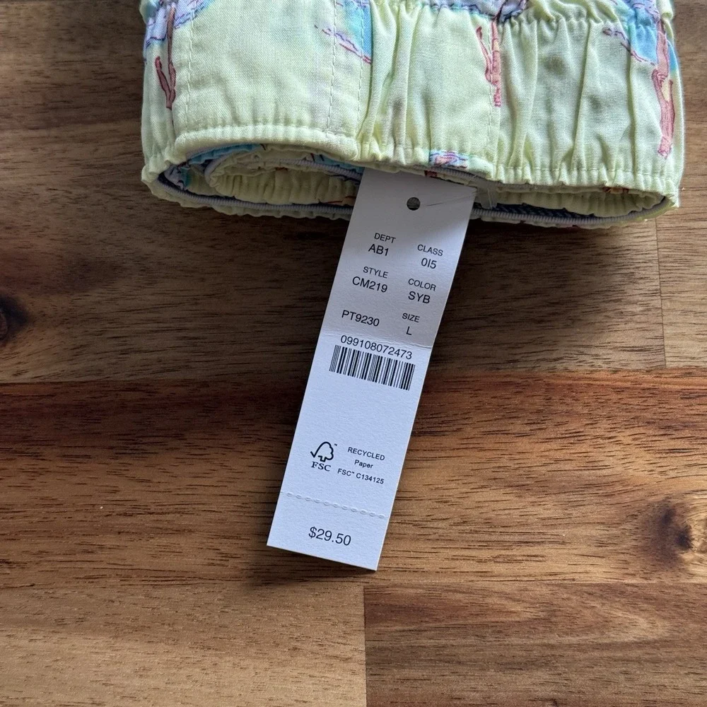 NWT Lot of 2 J Crew Woven Boxers Mens Large Underwear Surfer Print Striped 35/37